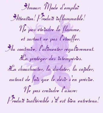 le mode d'emploi de l'amour